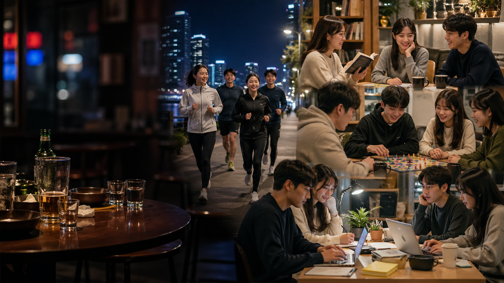 [커버스토리]술집을 떠난 20대의 밤,러닝크루·독서모임·보드게임·어드민 나이트까지…밤문화의 중심 변화