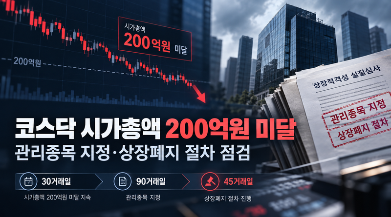 코스닥 상장폐지 절차 점검
