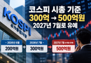 코스피 시가총액 300억원 기준과 500억원 상향, 코스닥과 다른 점은